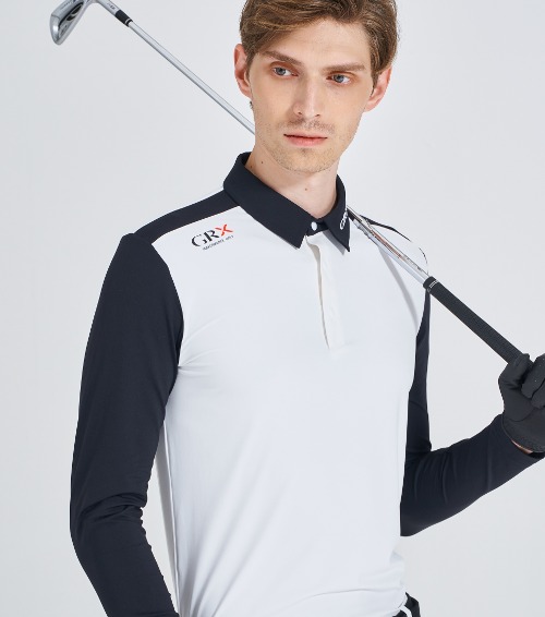 MEN STANDARD RECOVERY POLO LONG(WH) [GNAS1101M]