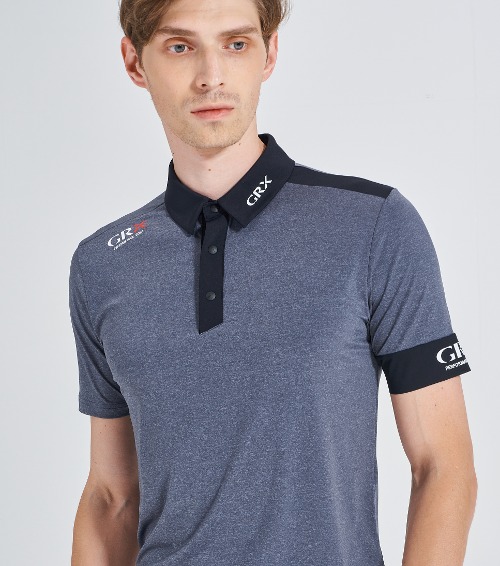 MEN STANDARD RECOVERY POLO SHORT(GY) [GNAS2101M]
